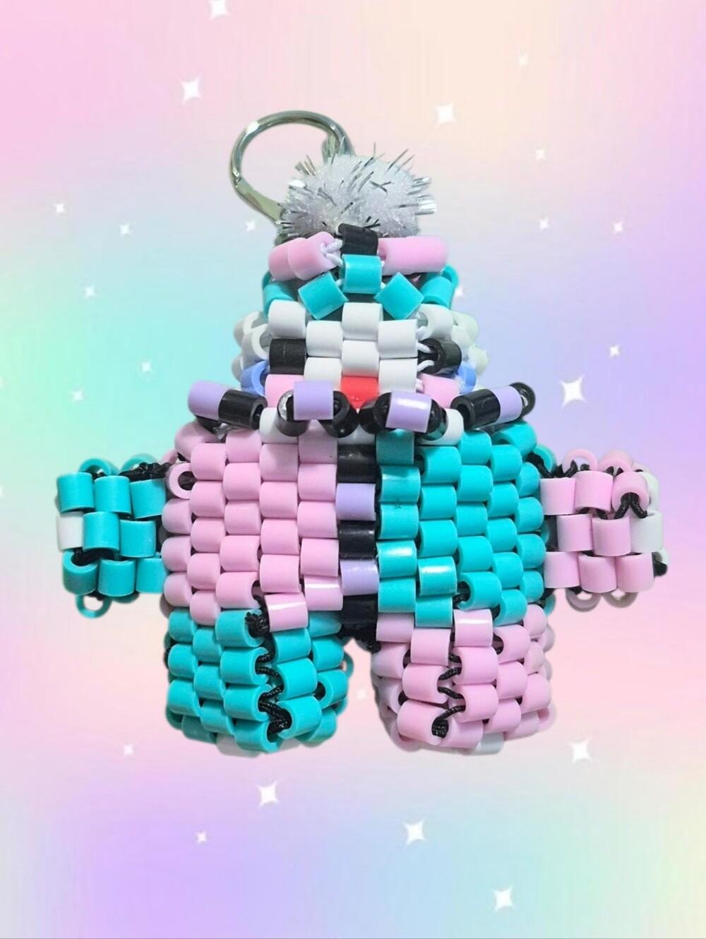 Mini Kandi Clown Keychain